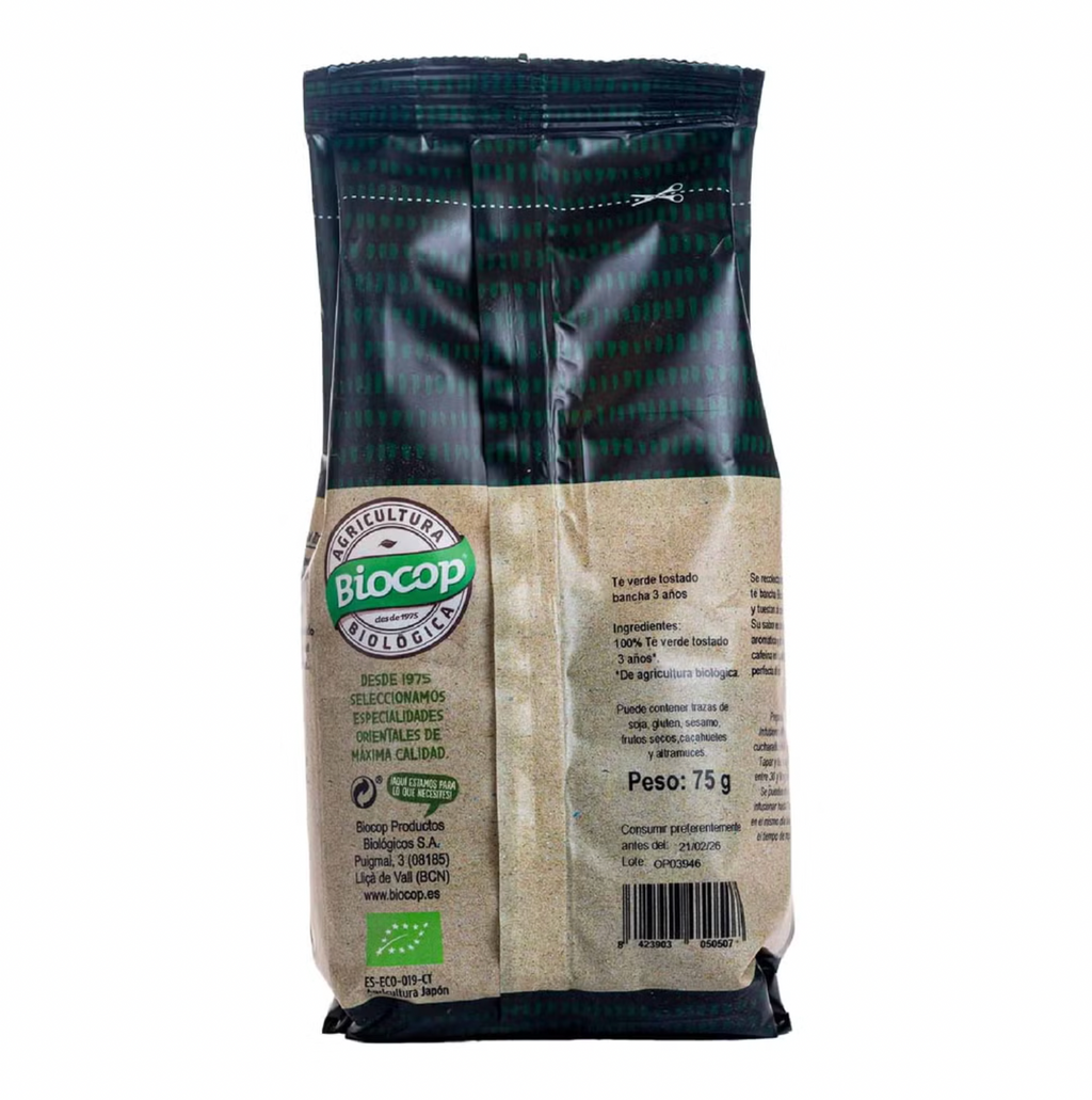 Té Verde Tostado Bancha 3 años Ecológico - Biocop